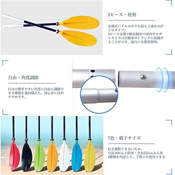 Amazon | MORGEN SKY パドル カヤックパドル ダブルプレード